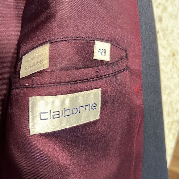 Mens Claiborne navy sport coat - Picture 2 of 4